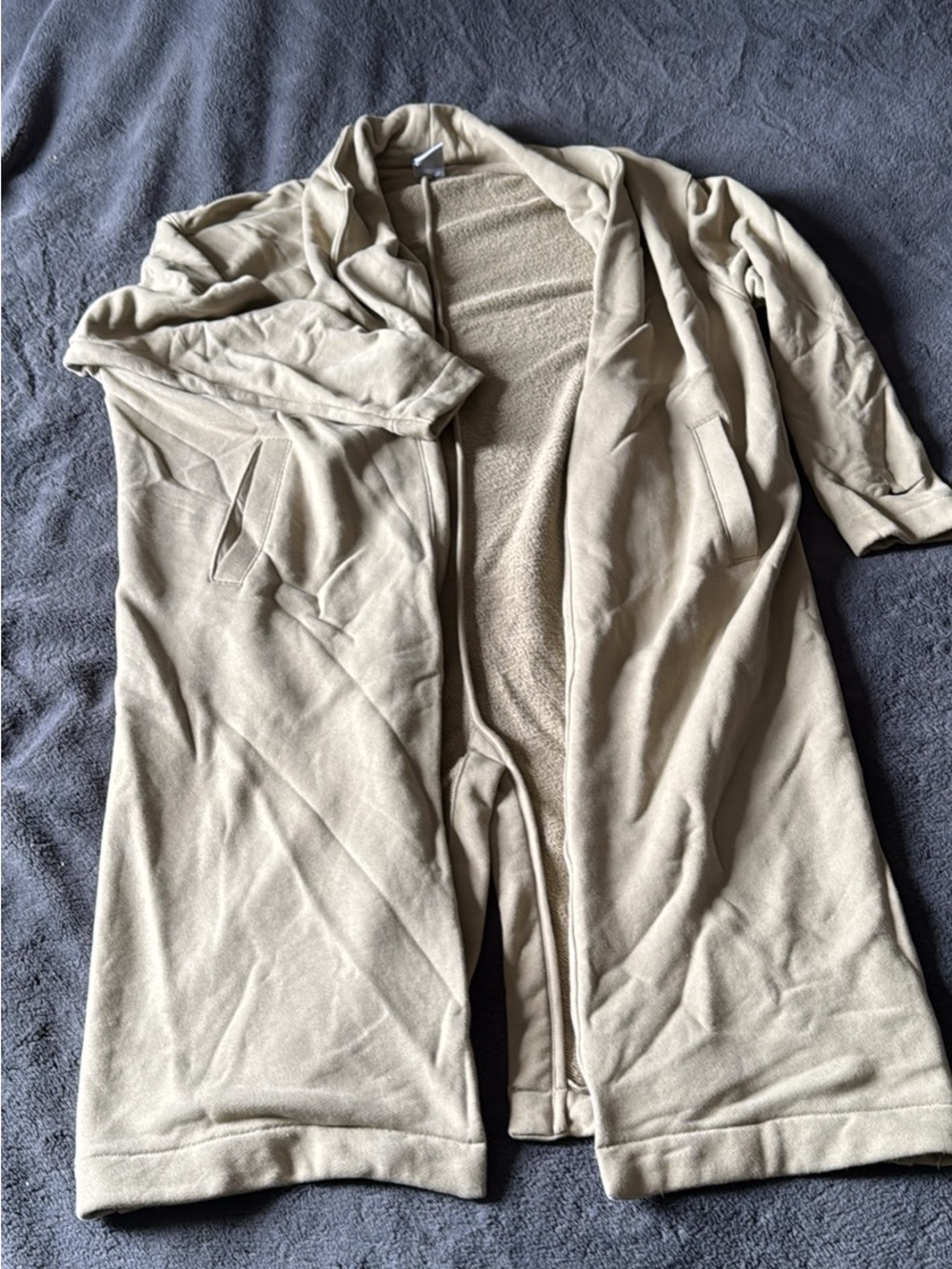 Nike Women's Beige Long Trench Coatigan